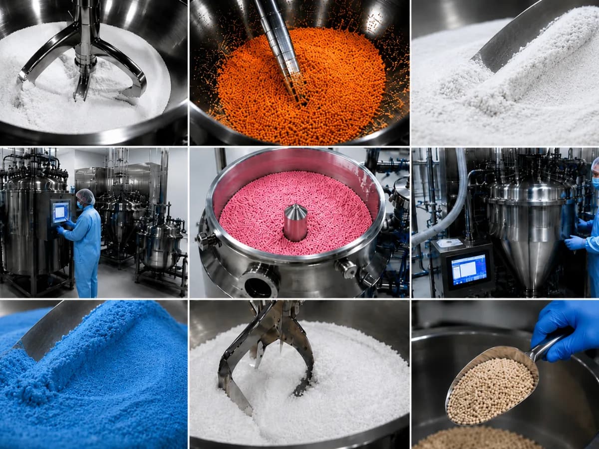 Granulation and mixing equipment for pharmaceutical manufacturing